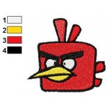 Red IceBird Angry Birds Space Embroidery Design